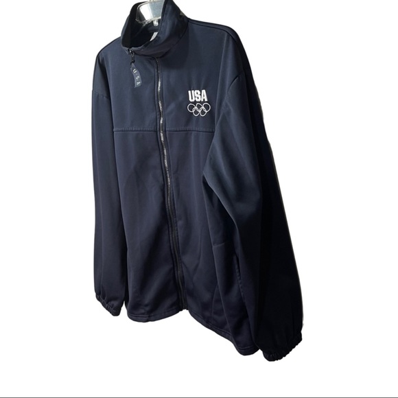 UNITED STATES OLYMPIC COMMITTEE Front Zip Fleece Lined Jacket USA Embroidered XL - Picture 5 of 7